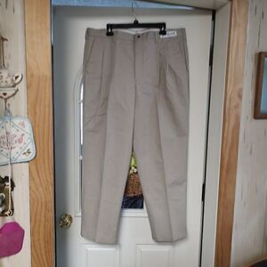 New Cintas Tan Comfort Flex Pleated Work Pants Size Men's 40/30